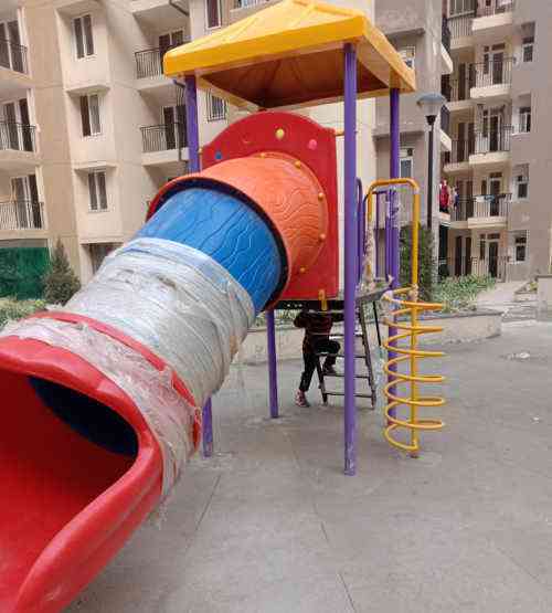 Single Playground Tube Slide