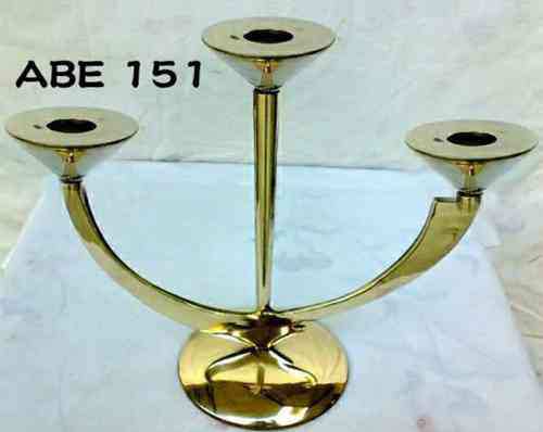 3 Candle Stand in Brass