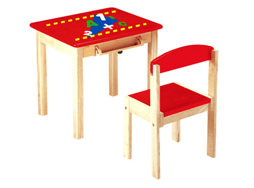 Wooden Play School Table and Chairs