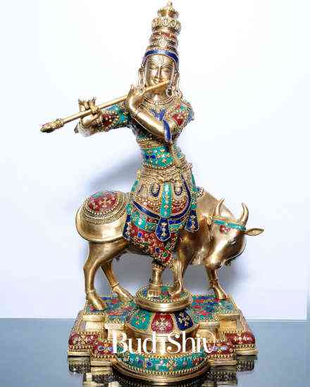 Krishna Idol With Cow