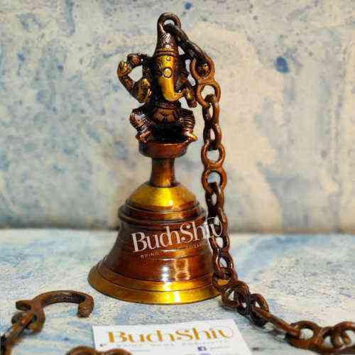 Pure Brass Ganesha Hanging Bell