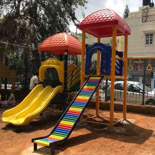 Playground Roller Slide with Mini House