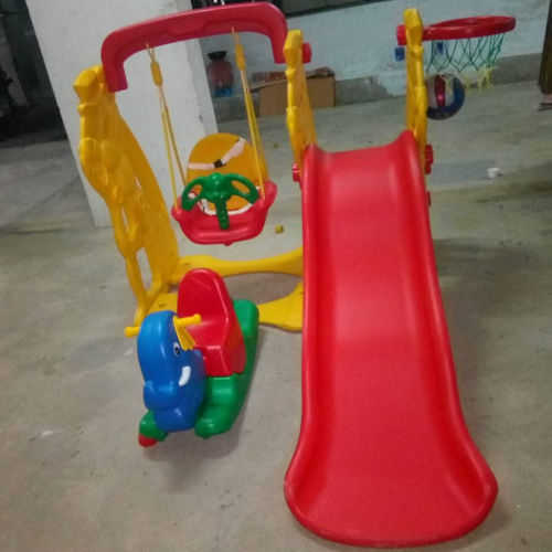 Indoor Baby Slide and Swing Combo Set with Basketball
