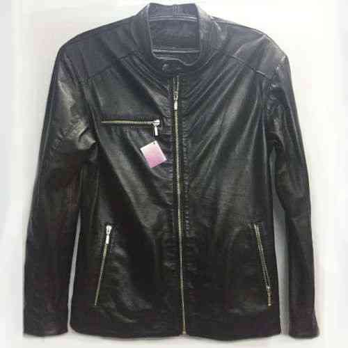 Biker Black Leather Jacket for Men