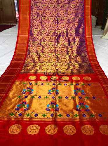 Handloom Pure Silk Brocade Paithani Saree