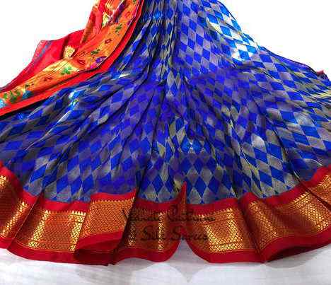 Pure Silk Maharani Brocade Paithani Saree