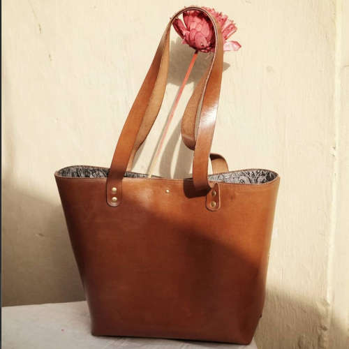 Handmade Leather Tote Handbag for Women