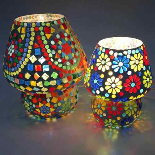 Stylish Glass Mosaic Table Lamp