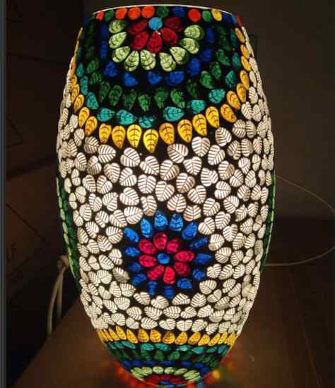 Turkish Design Glass Mosaic Table Lamp