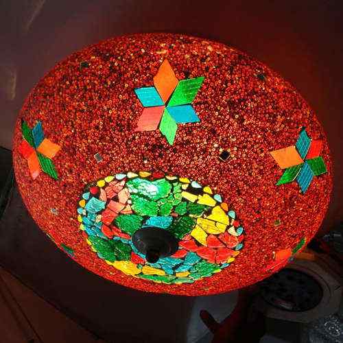 Moroccan Glass Mosaic Hanging Lamp