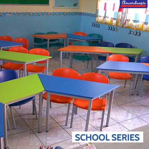 Trapezium School Table and Chair Set