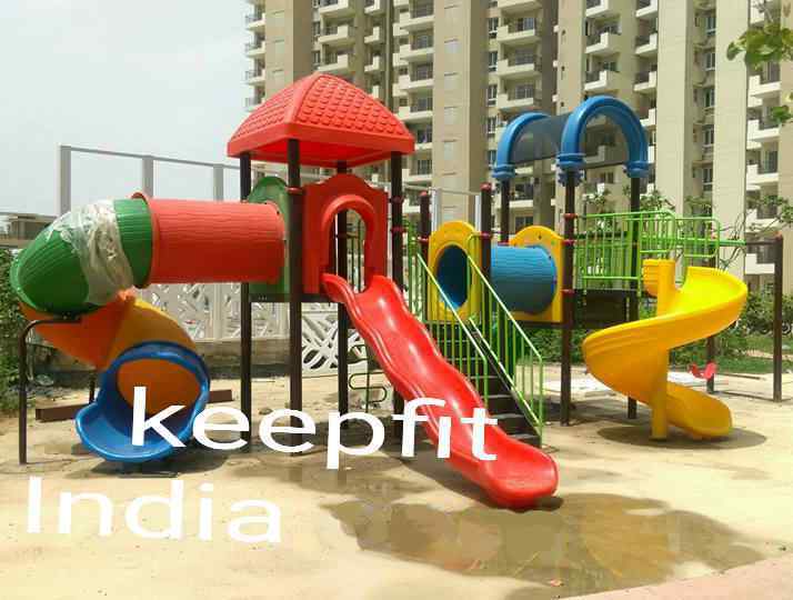 Playground Equipment with Slides, Swing and Climber
