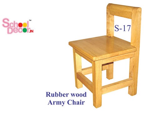 Rubber Wood Army Chair