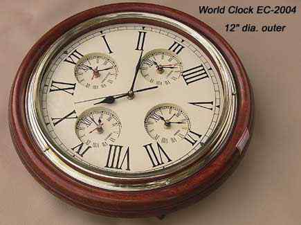 Wooden Handicrafts World Clock