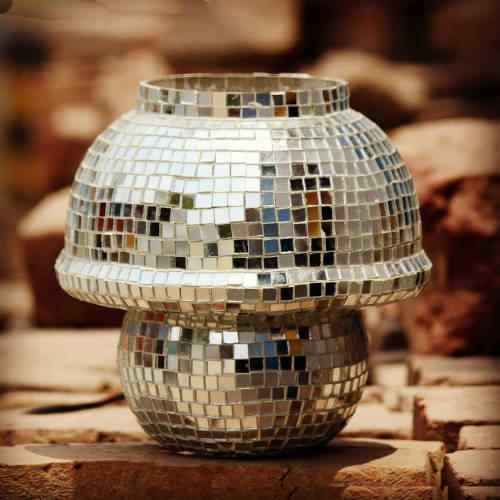 Dome Shape Glass Mosaic Table Lamp