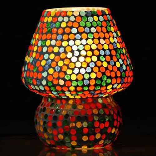 Multi-color Glass Mosaic Table Lamp