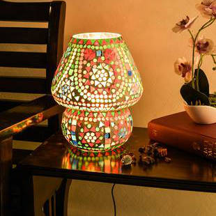 Mosaic Glass Table Lamp Multi-colour
