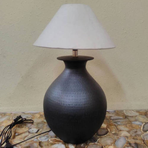 Black Glazed Table Lamp