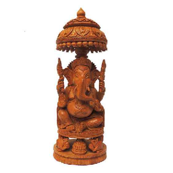 Wooden Handicrafts Ganesha Figure