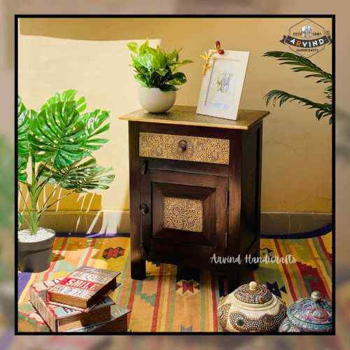 Wooden Handicrafts Bedside Table
