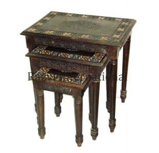 Wooden Handicrafts Moroccon Nesting Tables