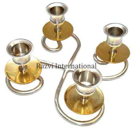 Brass Handicrafts 4 Candles Stand