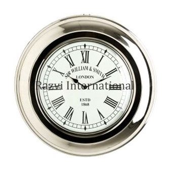 Nickel Finish Wall Clock