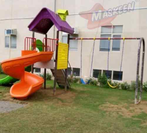 Slide and Swing Multi-activity Playground Equipment