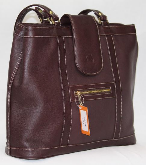 Ladies Brown Leather Tote Bags