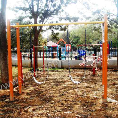 Playground Double Swing with Belt Seats