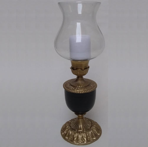 Brass Candle Stand with Glass
