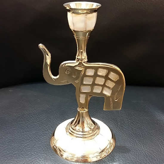 Elephant Shape Brass Candle Stand