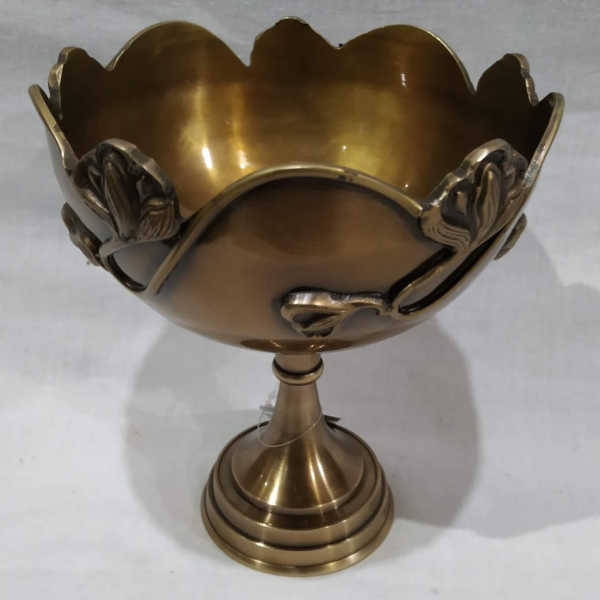 Standing Brass Antique Bowl