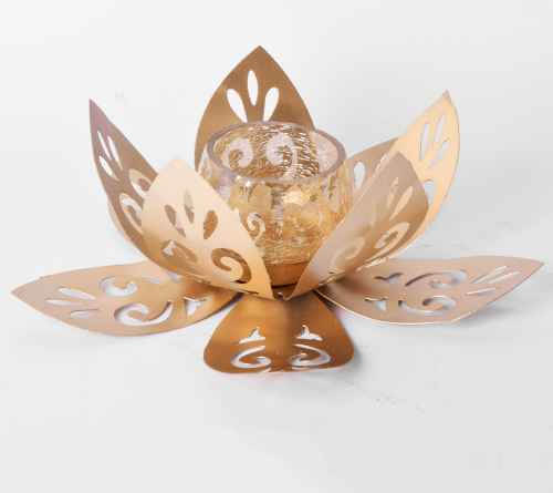 Glass Handicrafts Lotus T-Light Holder