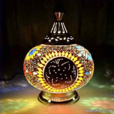 Moroccan Glass Mosaic Table Lamp