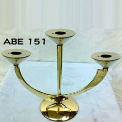 3 Candle Stand in Brass