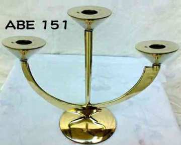 3 Candle Stand in Brass