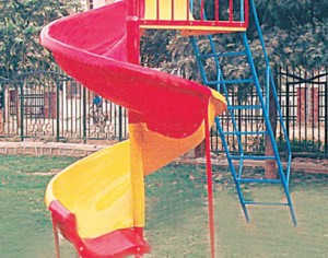 Playground Spiral Slide