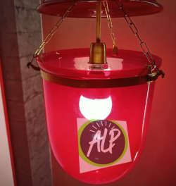 Red Glass Hanging Lamp