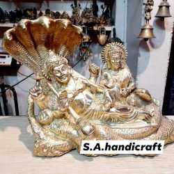 Vishnu Laxmi Brass Statue