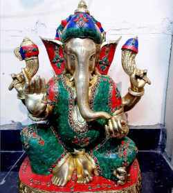 Lord Ganesh Idol in Brass