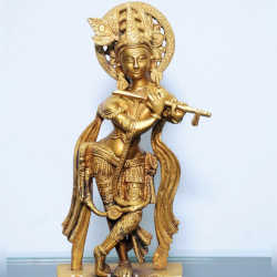Fine Brass Handicrafts Krishna Idol