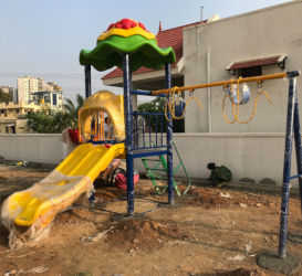 Double Slide Double Swing Combo Playground Set