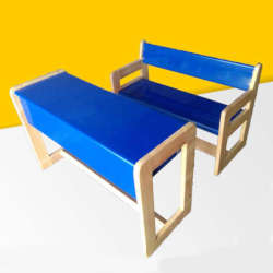 Finger Joint Wooden Play School Furniture
