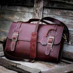 Chestnut Leather Laptop Bag