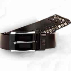 Designer Black Leather Belt
