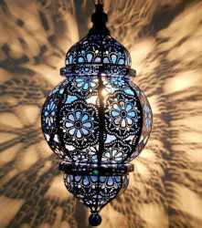 Moroccon Handcrafted Glass Hanging Light