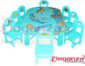 Aquatic Theme Table and Chairs