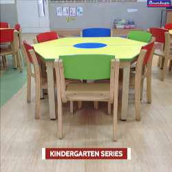 Kindergarten Series Wooden Group Table and Chairs