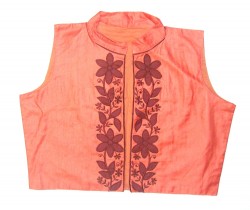 Embroidered Tussar Cotton-Silk Jacket
